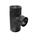 Majestic PelletVent Pro DV-3PVP-TADX4B1 3" - 4" Black Increaser Adapter Tee With Clean-Out Tee Cap Majestic