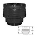 Majestic PelletVent Pro DV-3PVP-X4ADB 3" - 4" Black Appliance Adapter/Increaser Majestic
