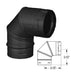Majestic PelletVent Pro DV-4PVP-E90B 4" 90 Degree Black Elbow Majestic