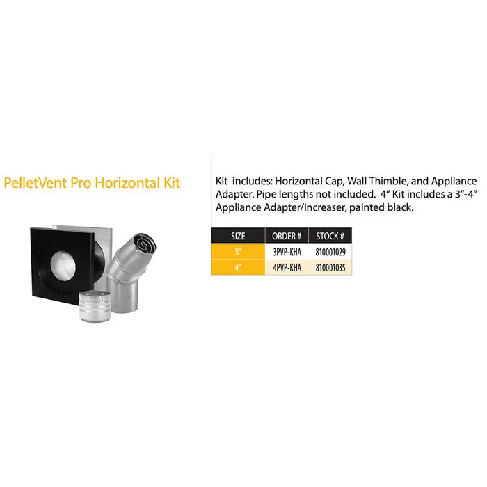 Majestic PelletVent Pro DV-4PVP-KHA 4" Horizontal Kit Majestic Dreamwood Living