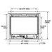Majestic Quartz 36" Direct Vent Fireplace - dimension drawing