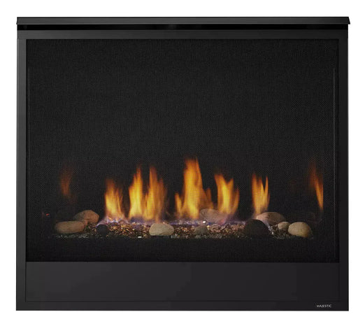 Majestic Quartz Platinum 36" Traditional Top/Rear Direct Vent Natural Gas Fireplace With IntelliFire Touch Ignition System Majestic