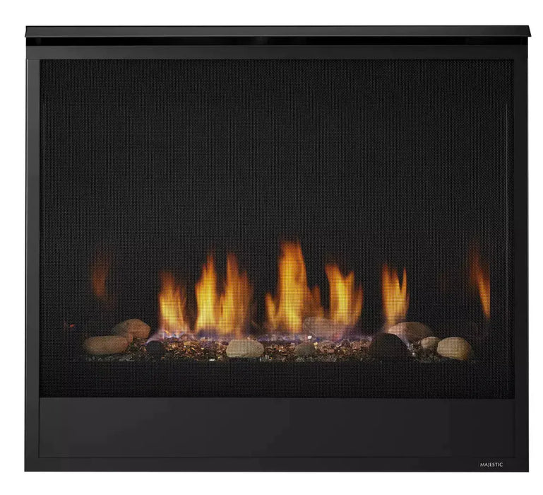 Majestic Quartz Platinum 36" Traditional Top/Rear Direct Vent Natural Gas Fireplace With IntelliFire Touch Ignition System Majestic