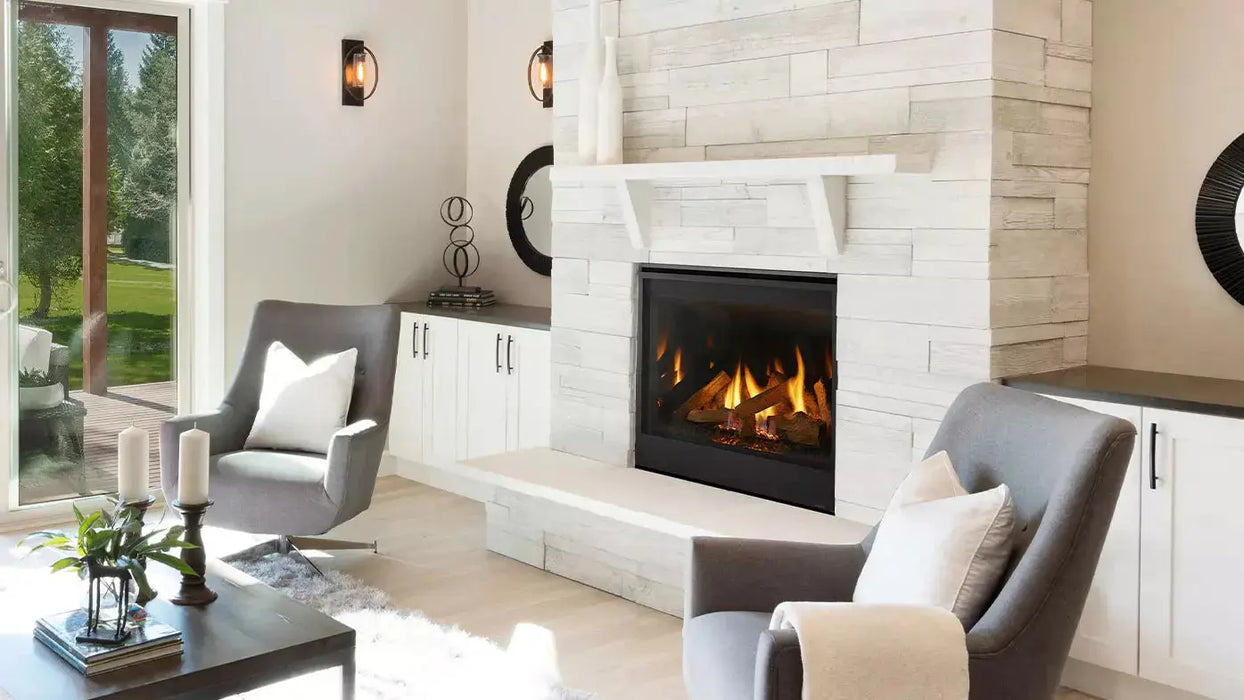 Majestic Quartz Platinum 36" Traditional Top/Rear Direct Vent Propane Gas Fireplace With IntelliFire Touch Ignition System Majestic