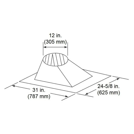 Majestic RF371 7/12 - 12/12 Pitch Roof Flashing for SL300 Series Pipe Majestic
