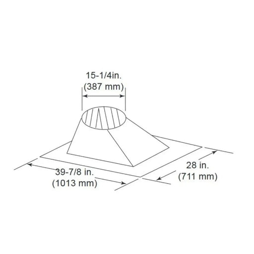 Majestic RF571 7/12 - 12/12 Pitch Roof Flashing for SL1100 and SL400 Series Pipe Majestic