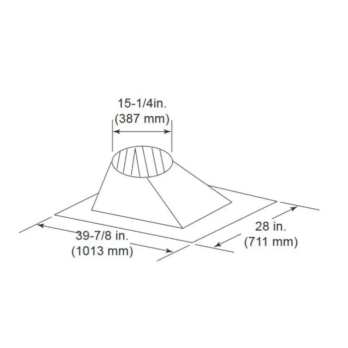 Majestic RF571 7/12 - 12/12 Pitch Roof Flashing for SL1100 and SL400 Series Pipe Majestic