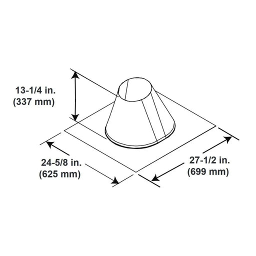 Majestic RF6 0/12 - 6/12 Pitch Roof Flashing Majestic