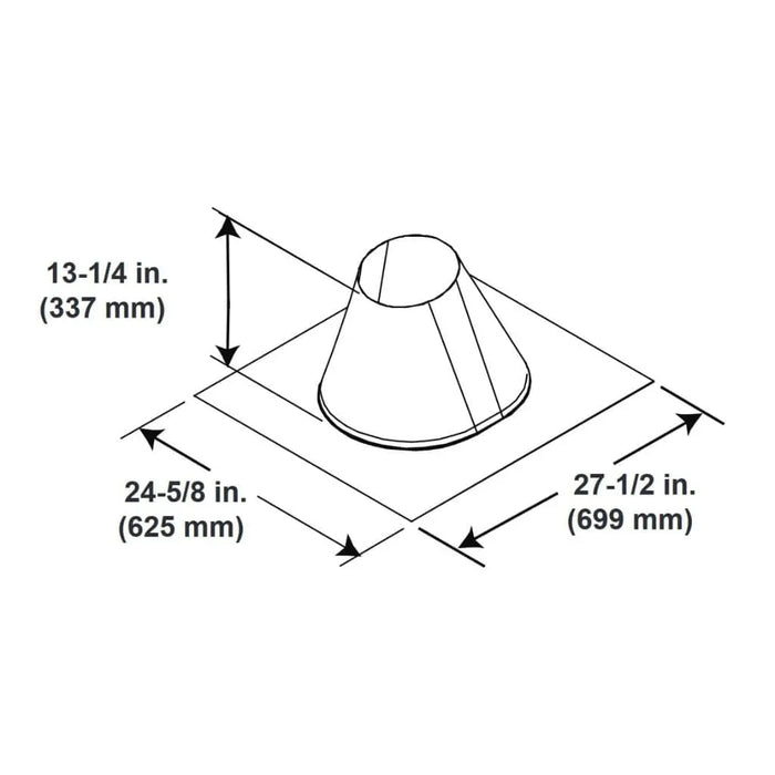 Majestic RF6 0/12 - 6/12 Pitch Roof Flashing Majestic