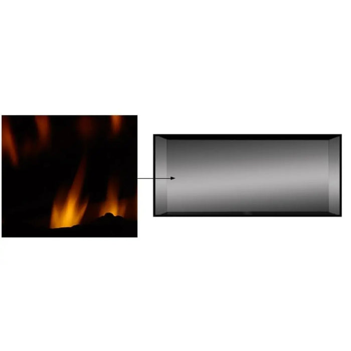 Majestic Reflective Black Ceramic Glass Liner Kit for 60" Echelon II Fireplace Majestic
