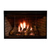 Majestic Reveal Traditional Open Hearth B-Vent Gas Fireplace - front view with logs and brick interior