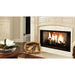 Majestic BE42 Royalton 42" Radiant Traditional Wood Burning Fireplace - installed with a cream mantel, close view