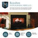 Majestic BE42 Royalton 42" Radiant Traditional Wood Burning Fireplace - overview graphic with the fireplace in a room