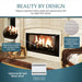 Majestic BE42 Royalton 42" Radiant Traditional Wood Burning Fireplace - features graphic: brick interior panels, ash lip grate and optional glass door