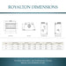 Majestic BE42 Royalton 42" Radiant Traditional Wood Burning Fireplace - dimensions diagram