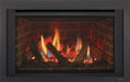 Majestic Ruby 25" Direct Vent Gas Fireplace Insert - front view with logs burning, close