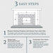 Majestic Ruby 25" Direct Vent Gas Fireplace Insert - graphic of three steps to measure and choose an insert (view 2)