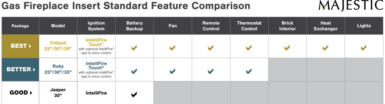 Majestic Ruby 30" Traditional Direct Vent Gas Fireplace Insert Majestic