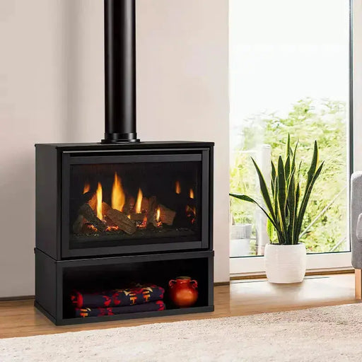 Majestic Ruby 30" Traditional Direct Vent Freestanding Propane Gas Fireplace With Steel Cabinet and IntelliFire Touch Ignition System Majestic