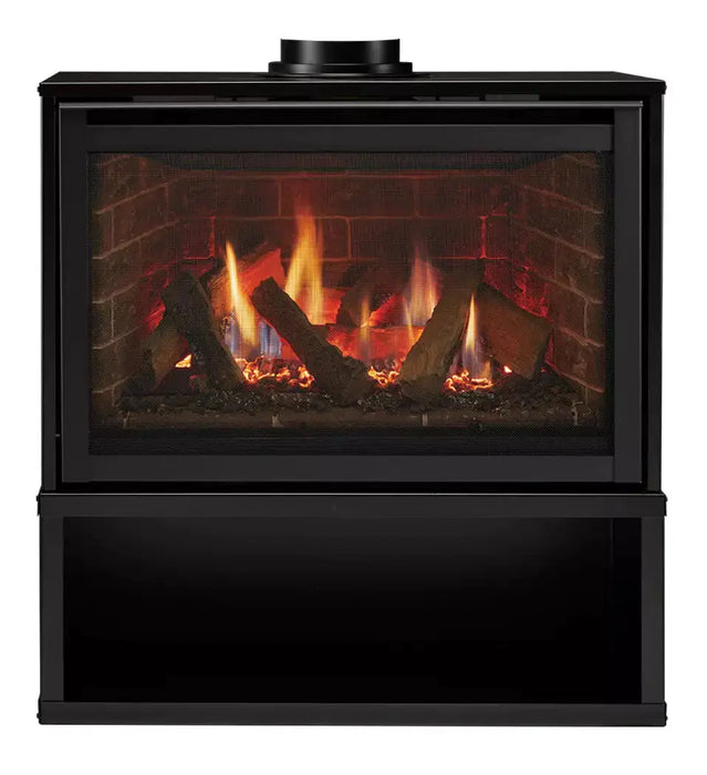 Majestic Ruby 30" Traditional Direct Vent Freestanding Natural Gas Fireplace With Steel Cabinet and IntelliFire Touch Ignition System Majestic