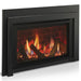 Majestic Ruby 30" Traditional Direct Vent Gas Fireplace Insert - angled view with logs burning (view 2)