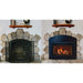 Majestic Ruby 30" Traditional Direct Vent Gas Fireplace Insert - before and after: an open masonry fireplace and the installed insert (view 2)