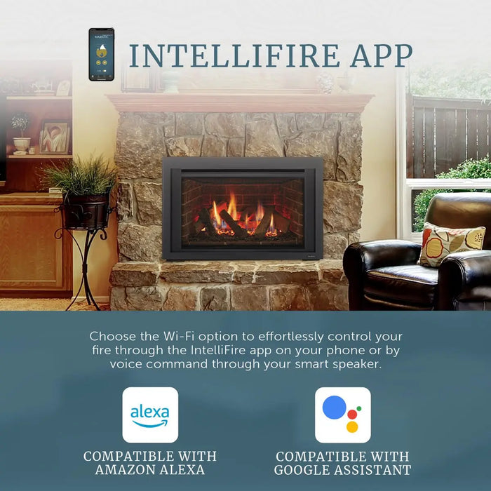 Majestic Ruby 35" Traditional Direct Vent Gas Fireplace Insert Majestic