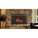 Majestic Ruby Freestanding 30" Direct Vent Propane Fireplace With Steel Cabinet - insert installed in a stone fireplace