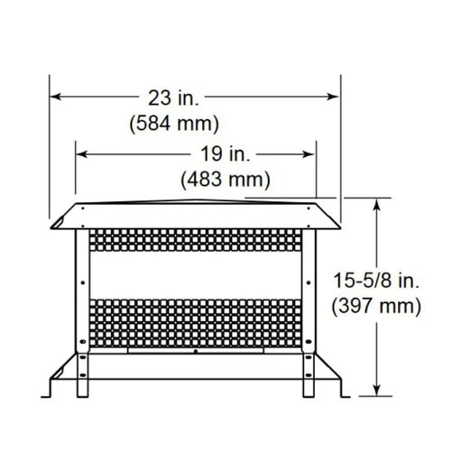 Majestic ST375SS Stainless Steel Square Termination Cap for SL300 Series Pipe Majestic