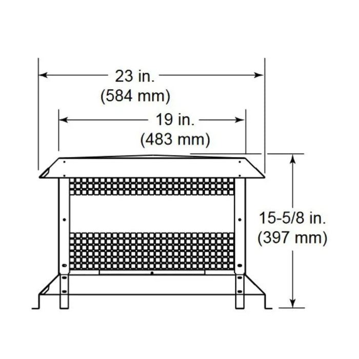Majestic ST375SS Stainless Steel Square Termination Cap for SL300 Series Pipe Majestic