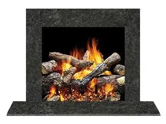 Majestic Signature Series Set 2 60" Single-Pack Steel Gray Granite Stone Surround Majestic