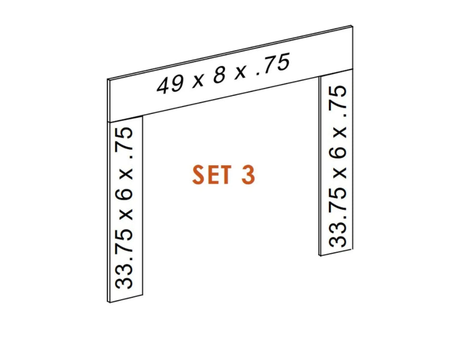 Majestic Signature Series Set 3 49" Single-Pack Driftwood Marble Stone Surround Majestic