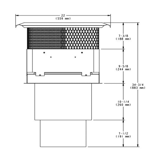 Majestic TCT1175 Terra Cotta Vertical Termination Cap for SL1100 Series Pipe Majestic
