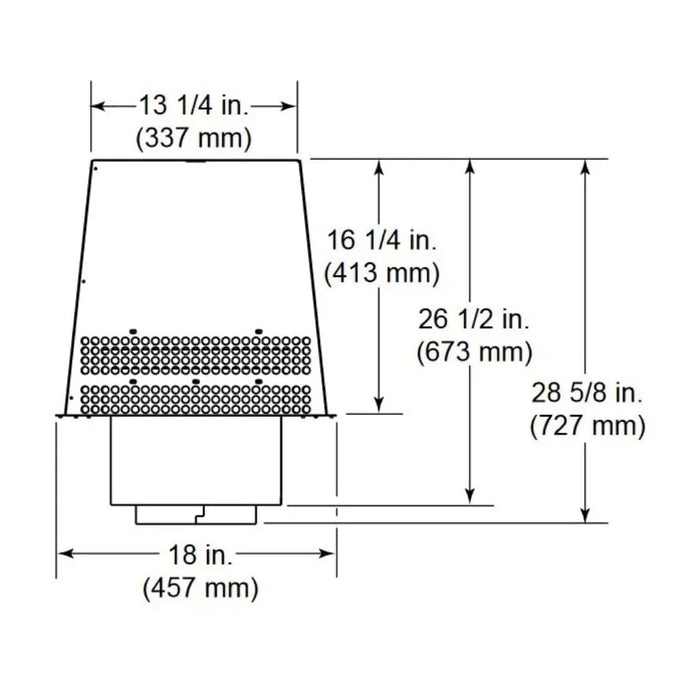Majestic TS345 Trapezoid Termination Cap for SL300 Series Pipe Majestic