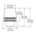Majestic TS345 Trapezoid Termination Cap for SL300 Series Pipe Majestic