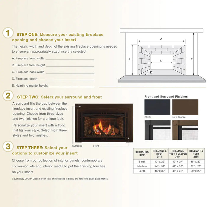 Majestic Trilliant 30" Direct Vent Gas Fireplace Insert