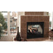 Majestic TWILIGHT-MD-IFT Twilight Modern 36" See-Through Indoor/Outdoor Gas Fireplace - installed in a tile wall between a room and a patio