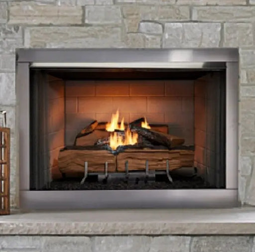 Majestic Vesper 36" Traditional Outdoor Vent-Free Gas Fireplace With Traditional Stacked Refractory Majestic