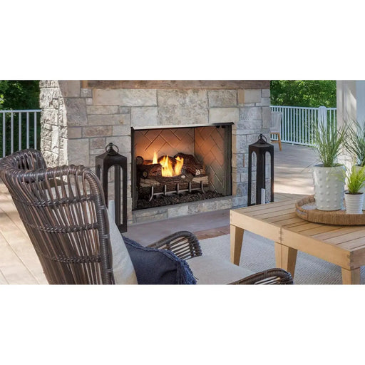 Majestic Vesper 42" Traditional Outdoor Vent-Free Gas Fireplace With Herringbone Refractory Majestic
