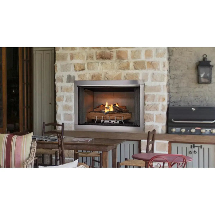 Majestic Vesper 42" Traditional Outdoor Vent-Free Gas Fireplace With Traditional Stacked Refractory Majestic