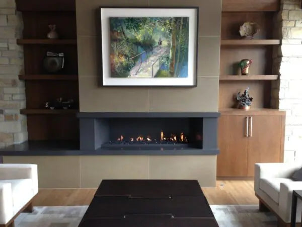 Mason-Lite Linear Gas Fireplace (with Burner Trough) – 12" B-Vent Mason-Lite Dreamwood Living