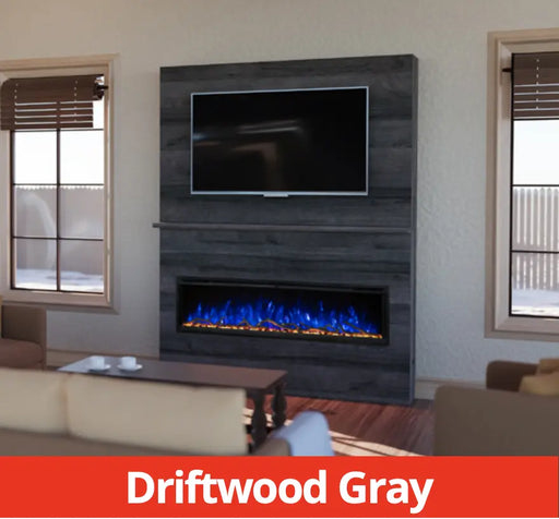Modern Flames Allwood Media Wall System for Orion® Slim 60” Fireplace Modern Flames Dreamwood Living