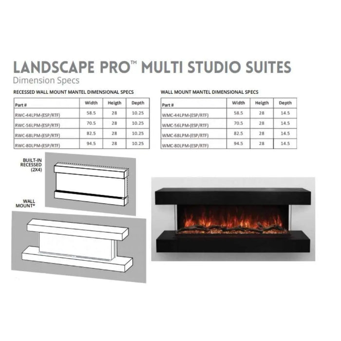Modern Flames Landscape Pro Multi Studio Suites (Cabinet Only) Modern Flames