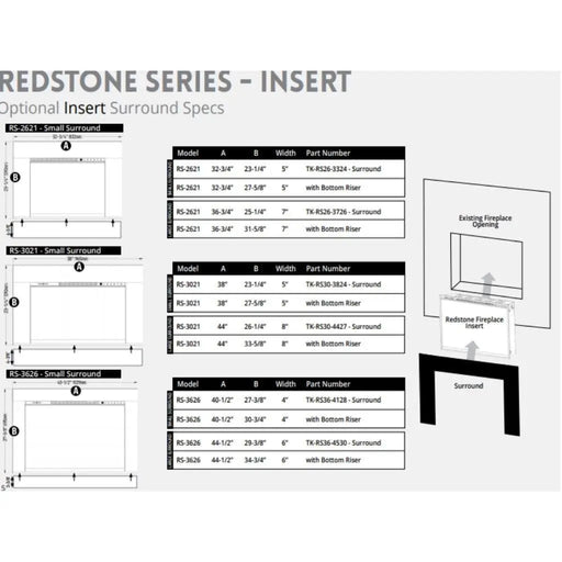 Modern Flames Optional Surrounds for Redstone Electric Fireplaces Modern Flames