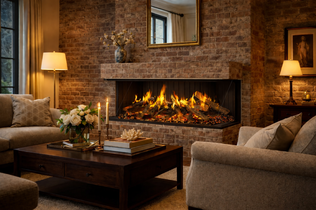 Amantii Signature MultiView Holo Electric Fireplace | 3-Sided Smart Holographic Fireplace