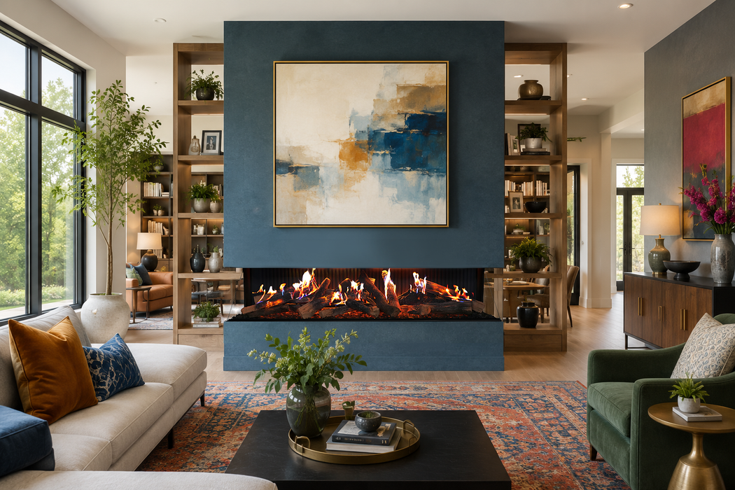Amantii Signature MultiView Holo Electric Fireplace | 3-Sided Smart Holographic Fireplace