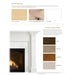 Monessen 32 in. Attribute vent free firebox ACUF32 wood species and custom stain colors brochure sheet with swatches