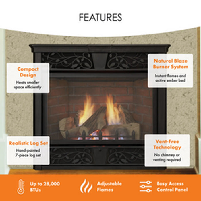Monessen 32" Symphony Vent Free Traditional Natural Gas Fireplace