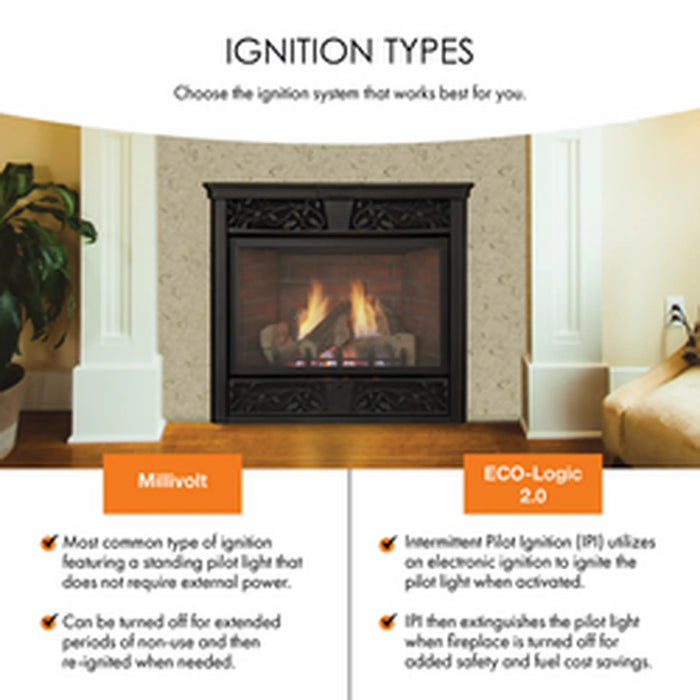 Monessen 32" Symphony Vent Free Traditional Natural Gas Fireplace