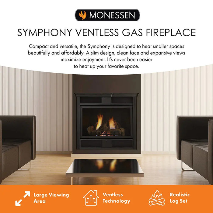 Monessen 32" Symphony Vent Free Traditional Style Gas Fireplace